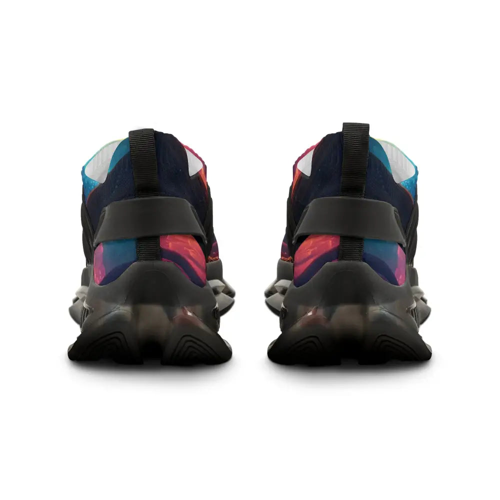 Colorful athletic shoes from Men’s Mesh Sneakers Shroom Bloom collection by PixiOnyx