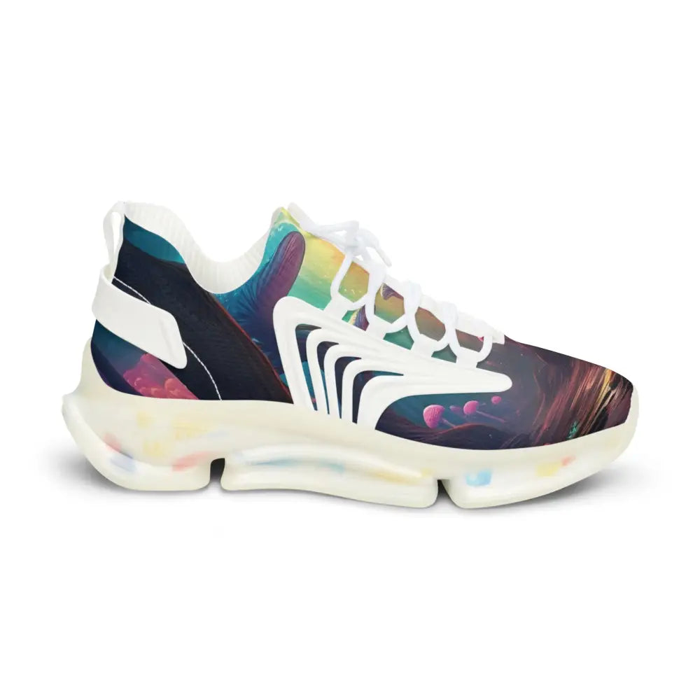 Colorful athletic mesh sneaker with translucent sole from PixiOnyx Surreal Streetwear