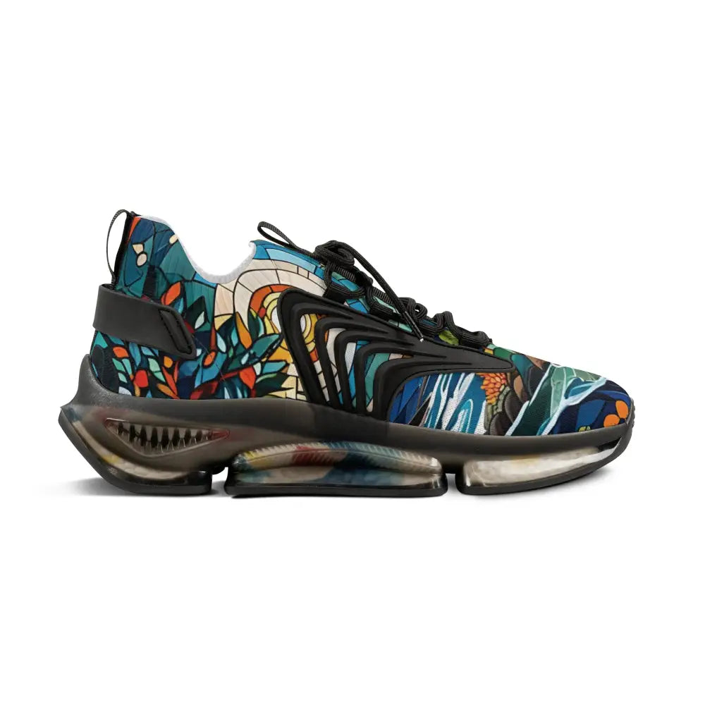 Colorful patterned athletic shoe from Men’s Mesh Sneakers Stained Horizon by PixiOnyx