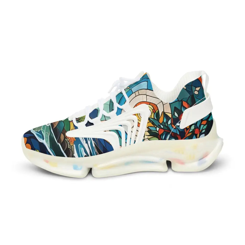 Artistic patterned athletic shoe from Men’s Mesh Sneakers Stained Horizon PixiOnyx Chromatic Streetwear