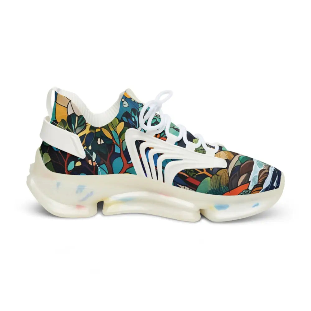 Floral patterned athletic shoe from Men’s Mesh Sneakers Stained Horizon by PixiOnyx