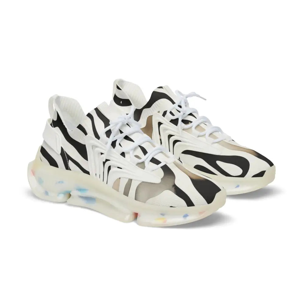 Zebra-striped athletic shoes from Men’s Sneakers Nightstripe Pulse Monochrome Motion Series