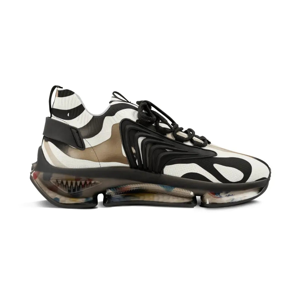 Black and white patterned athletic shoe from Men’s Sneakers Nightstripe Pulse Monochrome Series