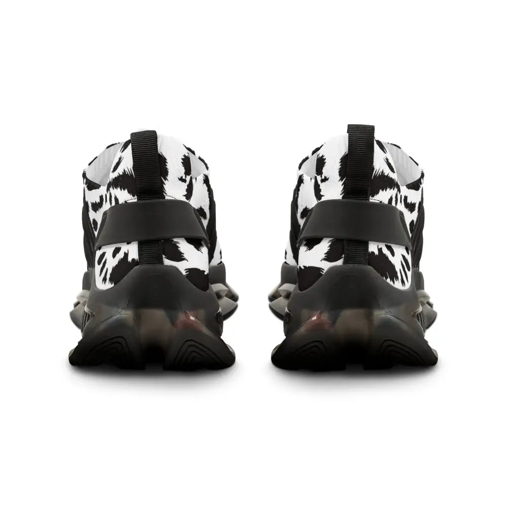 Black and white patterned men’s sneakers from PixiOnyx Streetstride Edition