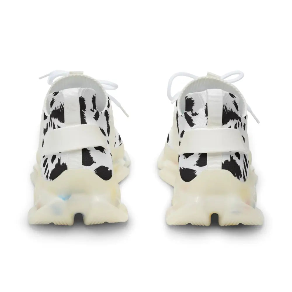 Cow-print athletic shoes from Men’s Sneakers White Leopard Dash PixiOnyx Streetstride Edition