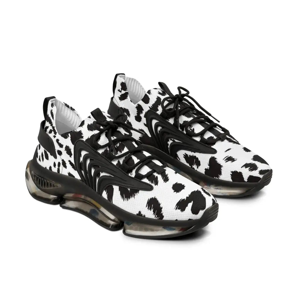 Cow-print athletic shoes from Men’s Sneakers White Leopard Dash PixiOnyx Streetstride Edition