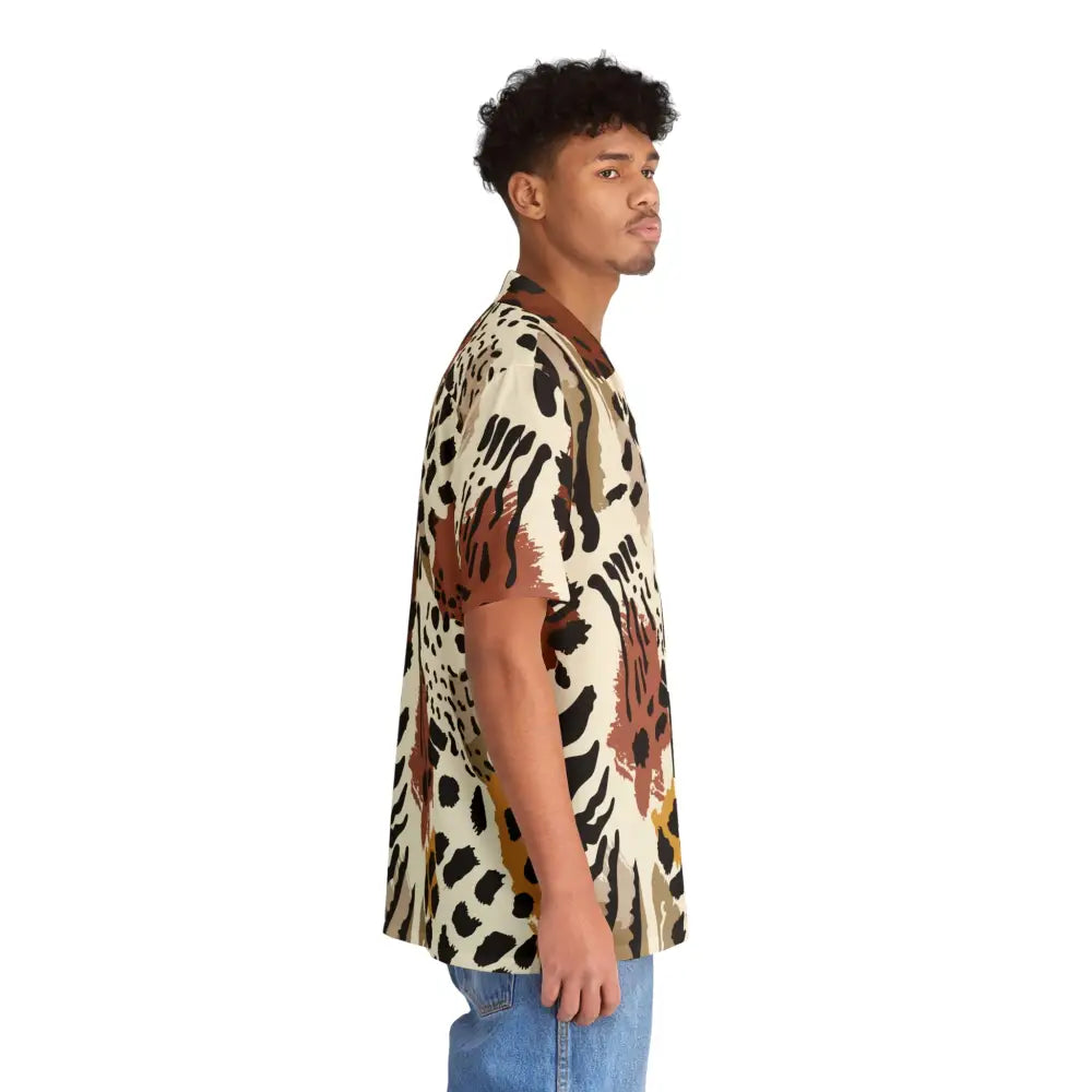 Animal print short-sleeve shirt from Men’s Tropical Print Shirt Safari Camouflage Fusion collection