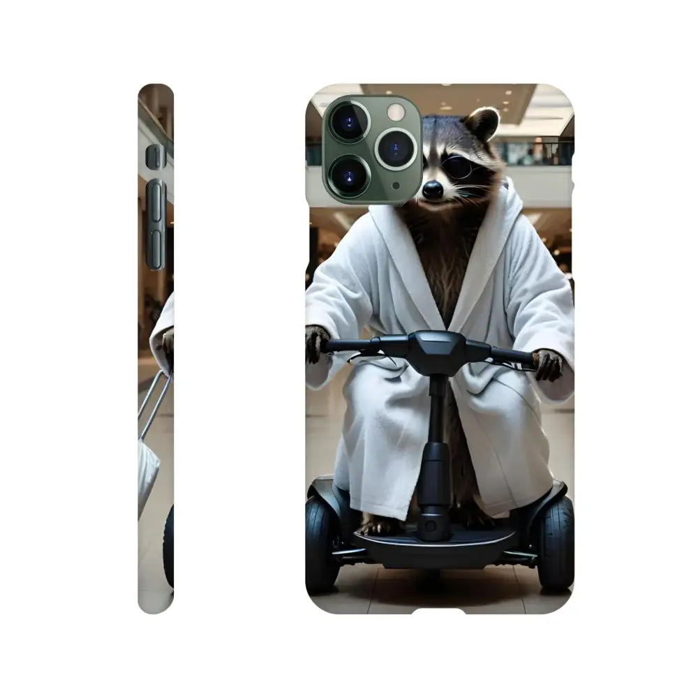 Mobility Mogul iPhone Slim Case with Raccoon on Scooter by PixiOnyx Luxe Cover