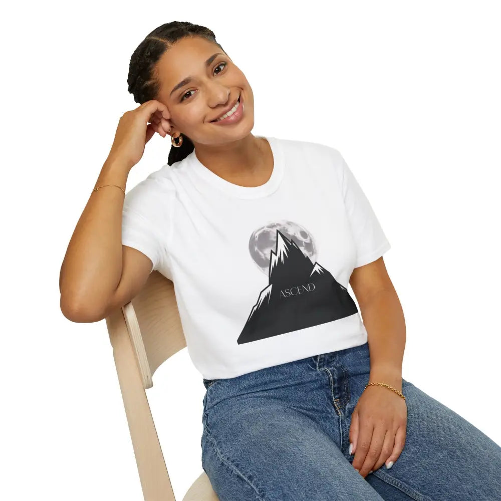 Mountain Inspired Unisex T Shirt | Ascend Adventure Tee Outdoor Apparel Gift for Hikers Travel ASCIEND Graphic Design