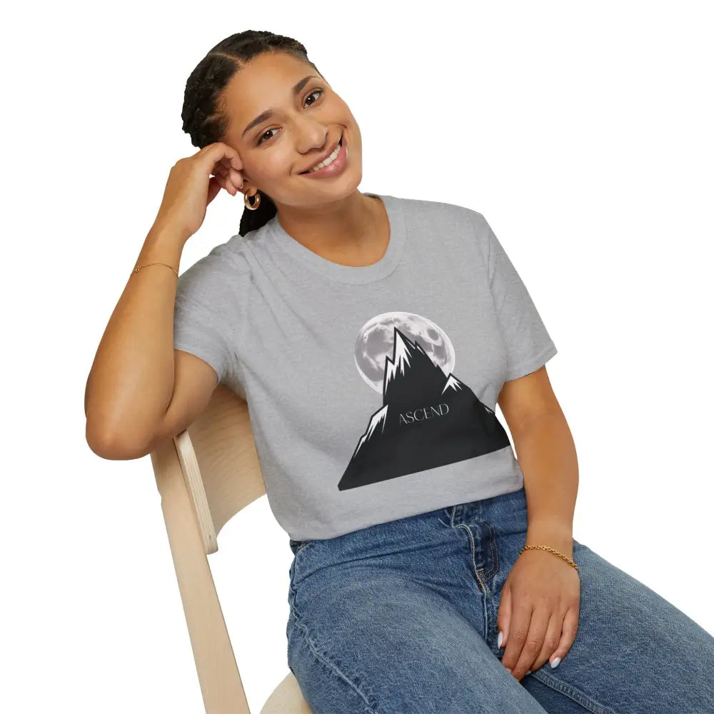 Mountain Inspired Unisex T Shirt | Ascend Adventure Tee Outdoor Apparel Gift for Hikers Travel ASCIEND Graphic Design