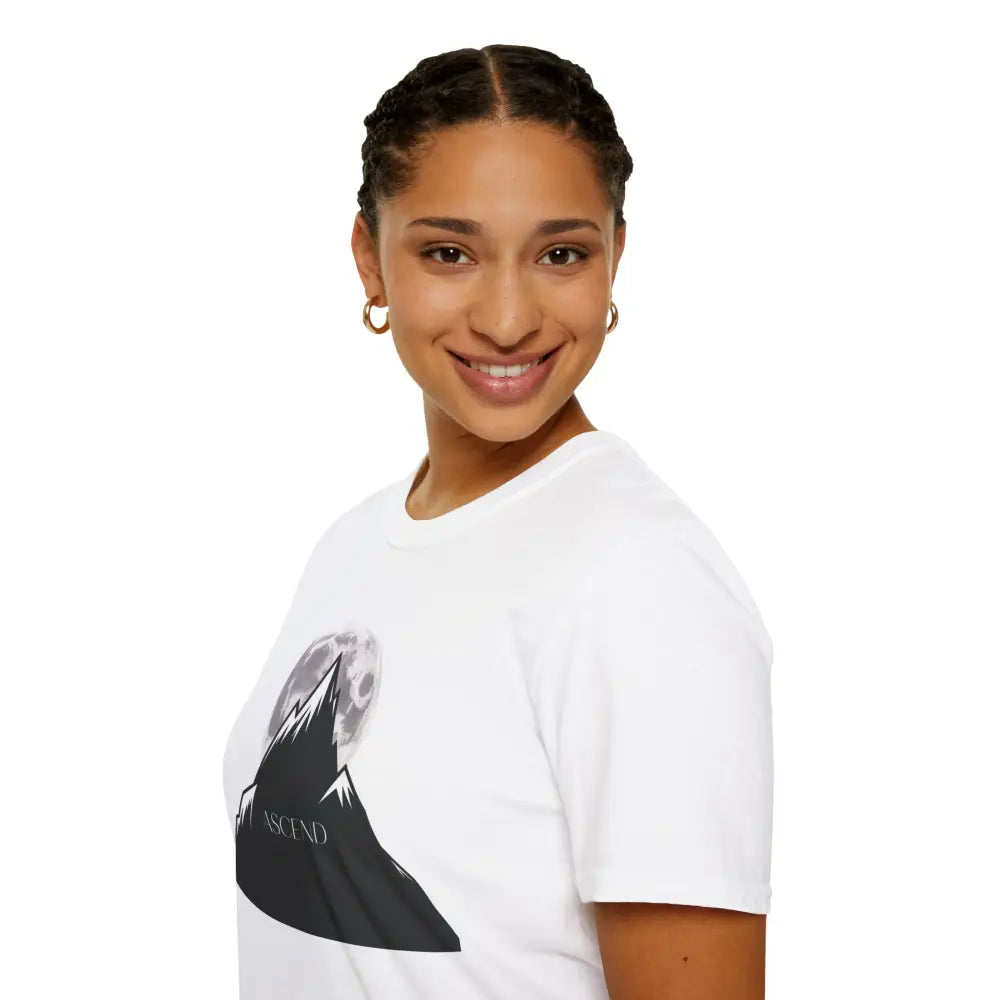 Mountain Inspired Unisex T Shirt | Ascend Adventure Tee Outdoor Apparel Gift for Hikers Travel ASCIEND Graphic Design