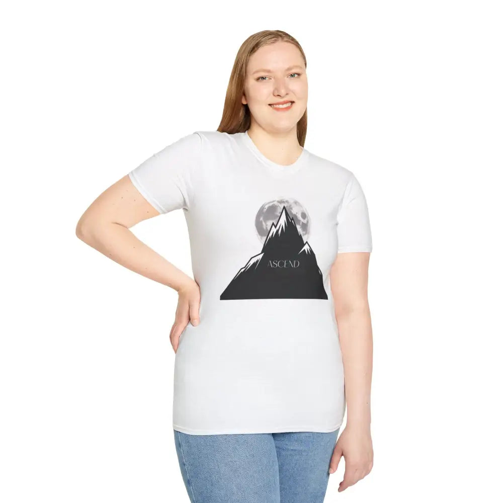 Mountain Inspired Unisex T Shirt | Ascend Adventure Tee Outdoor Apparel Gift for Hikers Travel ASCIEND Graphic Design