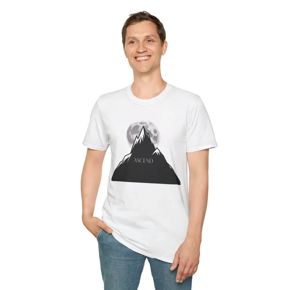 Mountain Inspired Unisex T Shirt | Ascend Adventure Tee Outdoor Apparel Gift for Hikers Travel ASCIEND Graphic Design