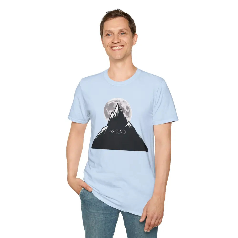 Mountain Inspired Unisex T Shirt | Ascend Adventure Tee Outdoor Apparel Gift for Hikers Travel ASCIEND Graphic Design