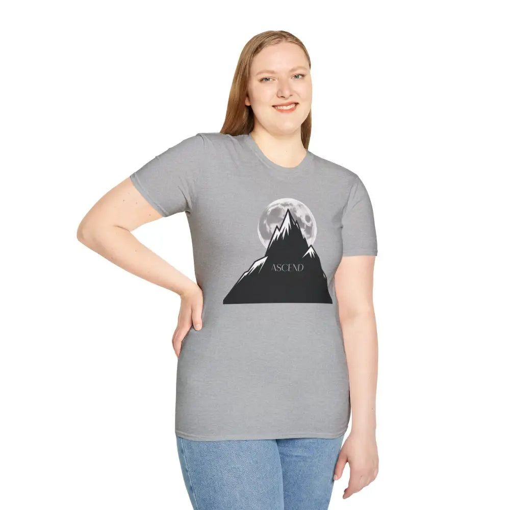 Mountain Inspired Unisex T Shirt | Ascend Adventure Tee Outdoor Apparel Gift for Hikers Travel ASCIEND Graphic Design