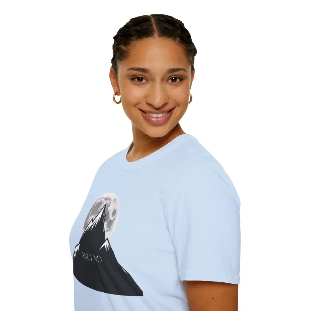 Mountain Inspired Unisex T Shirt | Ascend Adventure Tee Outdoor Apparel Gift for Hikers Travel ASCIEND Graphic Design