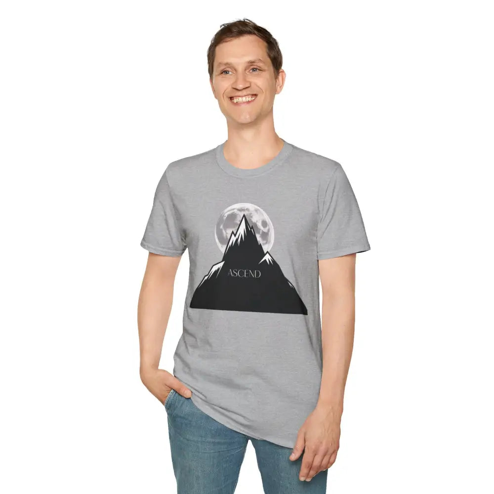 Mountain Inspired Unisex T Shirt | Ascend Adventure Tee Outdoor Apparel Gift for Hikers Travel ASCIEND Graphic Design