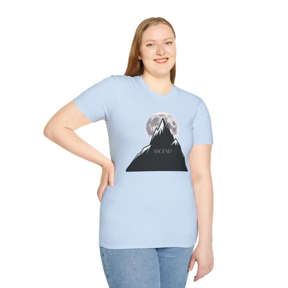 Mountain Inspired Unisex T Shirt | Ascend Adventure Tee Outdoor Apparel Gift for Hikers Travel ASCIEND Graphic Design