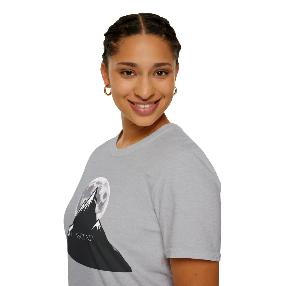 Mountain Inspired Unisex T Shirt | Ascend Adventure Tee Outdoor Apparel Gift for Hikers Travel ASCIEND Graphic Design