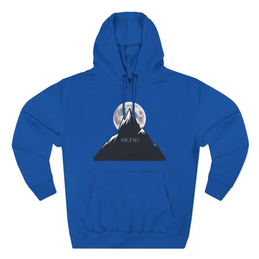 Mountain Scene Fleece Unisex Hoodie Ascend Cozy Outdoor Sweatshirt for Nature Lovers Gifts Hikers Adventure Apparel