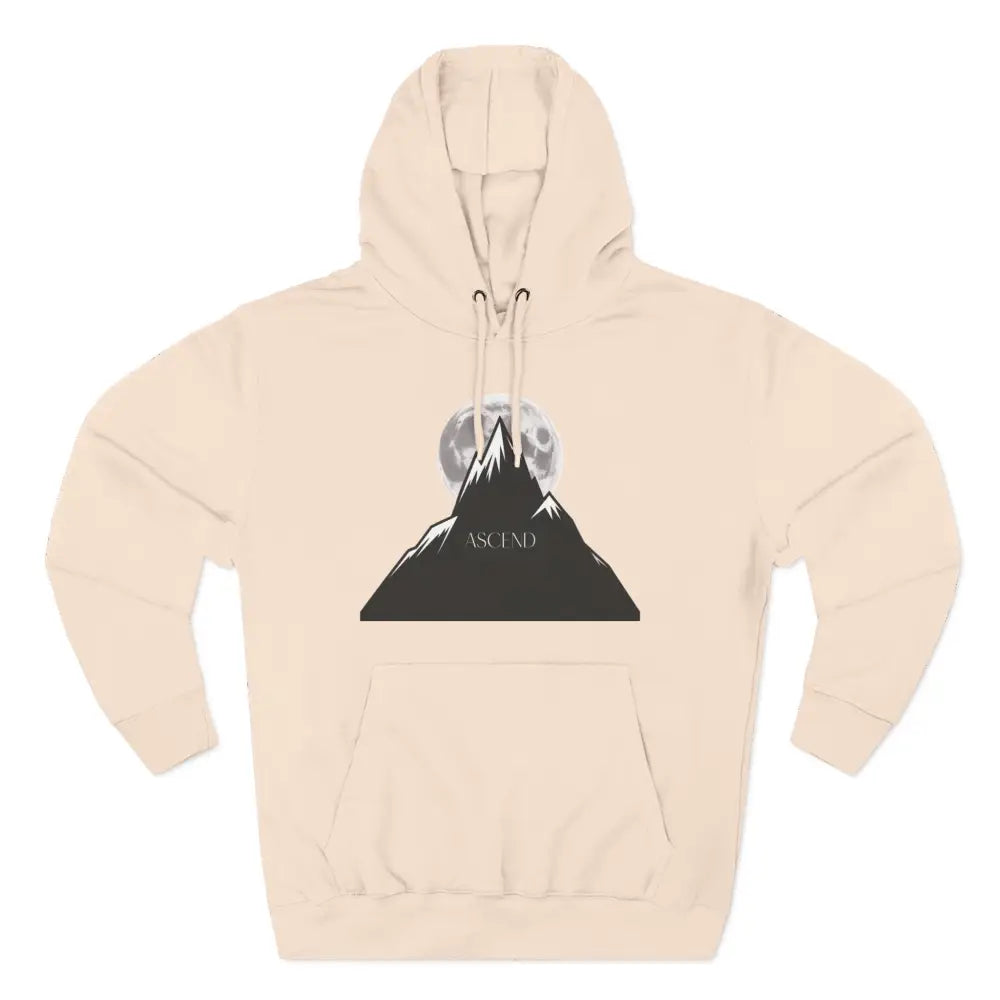 Mountain Scene Fleece Unisex Hoodie Ascend Cozy Outdoor Sweatshirt for Nature Lovers Gifts Hikers Adventure Apparel
