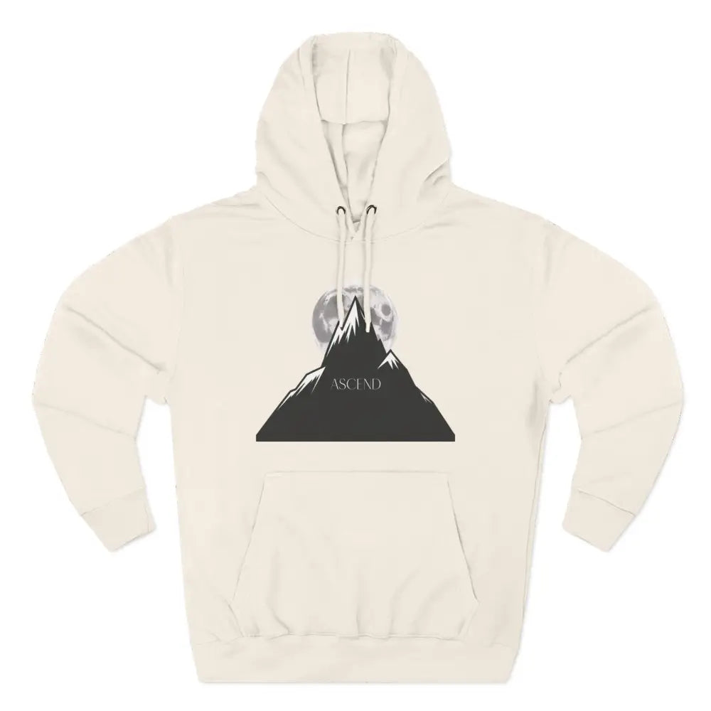 Mountain Scene Fleece Unisex Hoodie Ascend Cozy Outdoor Sweatshirt for Nature Lovers Gifts Hikers Adventure Apparel