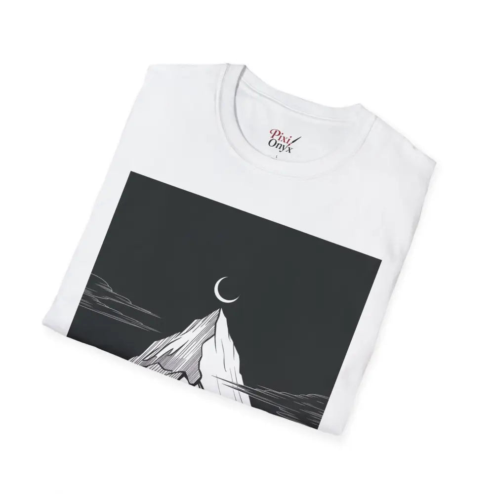Mountain Silence Unisex Softstyle T Shirt Adventure Tee Nature Lover Gift Travel Minimalist Design Outdoors Apparel