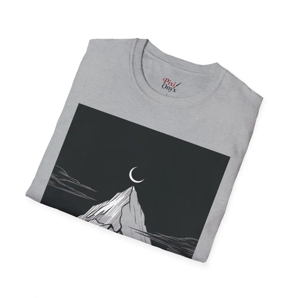 Mountain Silence Unisex Softstyle T Shirt Adventure Tee Nature Lover Gift Travel Minimalist Design Outdoors Apparel