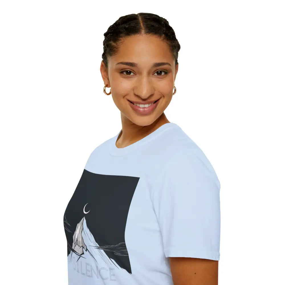 Mountain Silence Unisex Softstyle T Shirt Adventure Tee Nature Lover Gift Travel Minimalist Design Outdoors Apparel
