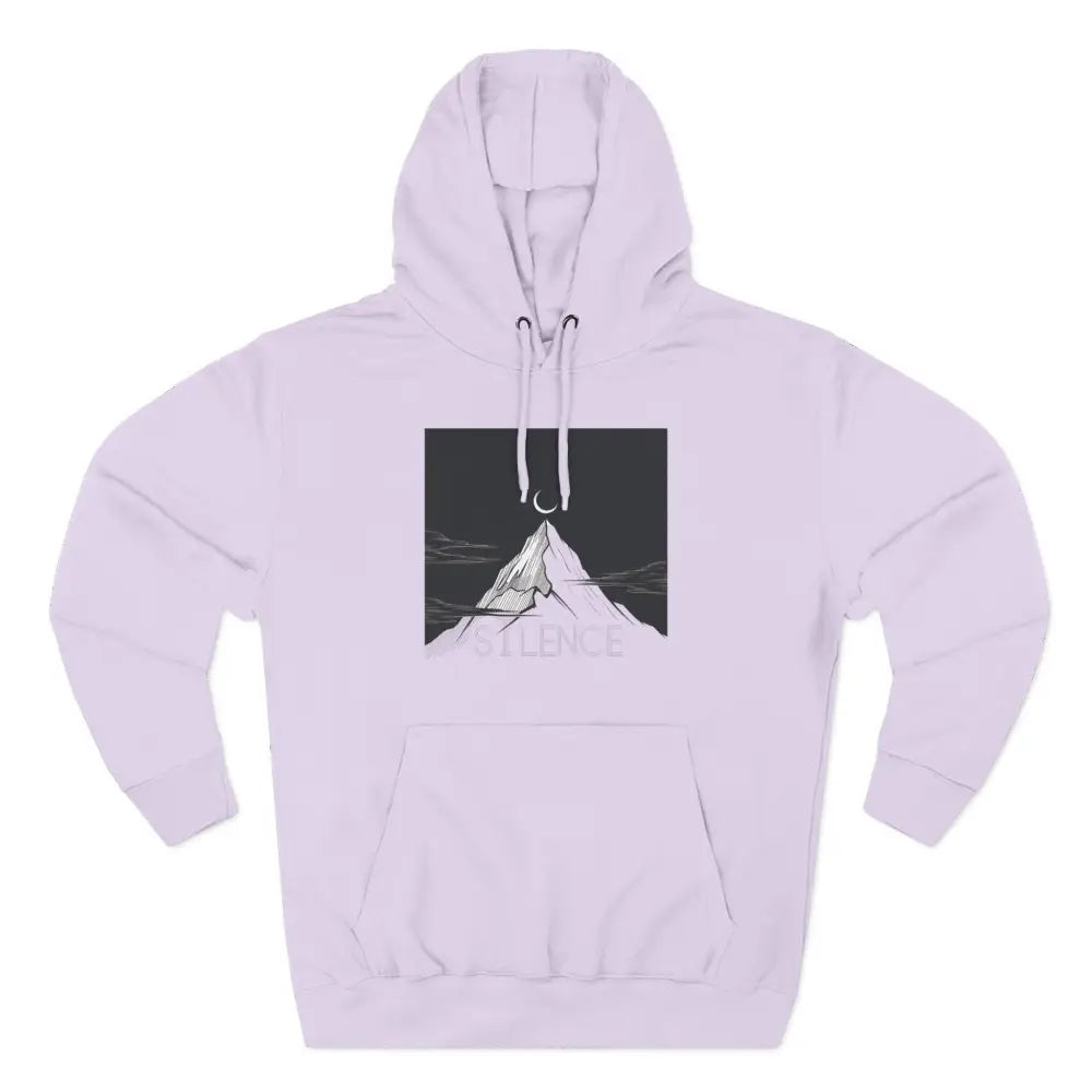 Mountain Vibes Fleece Unisex Hoodie Cozy Outdoor Apparel M / Lilac