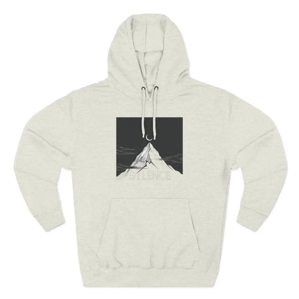 Mountain Vibes Fleece Unisex Hoodie Cozy Outdoor Apparel S / Oatmeal Heather