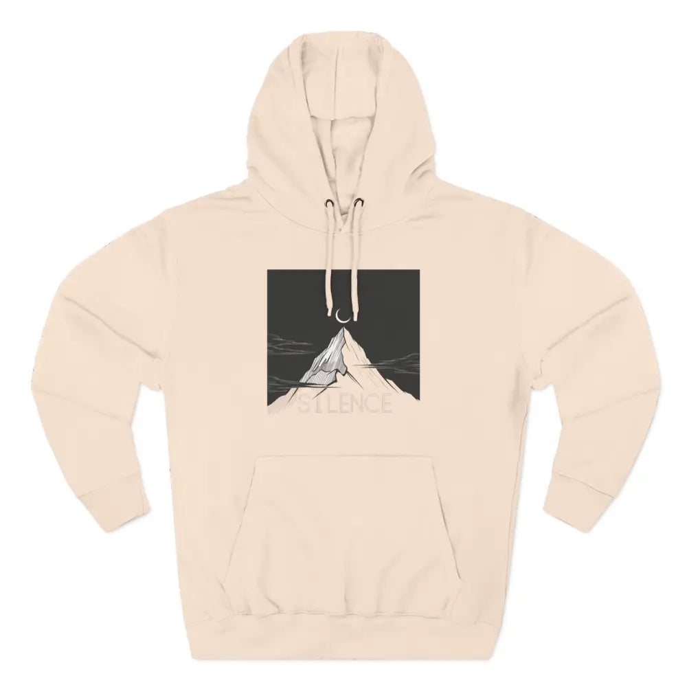 Mountain Vibes Fleece Unisex Hoodie Cozy Outdoor Apparel S / Pale Pink