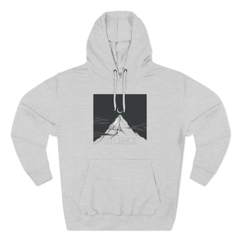 Mountain Vibes Fleece Unisex Hoodie Cozy Outdoor Apparel XS / Heather Grey