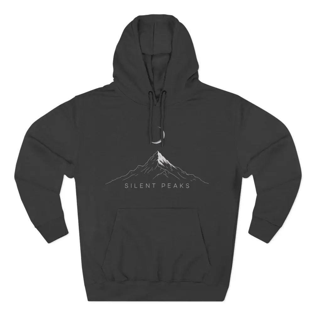 Mountain Vibes Fleece Unisex Hoodie Silent Peaks Cozy Outdoor Sweatshirt Gift for Nature Lovers Hiking Apparel Campfire