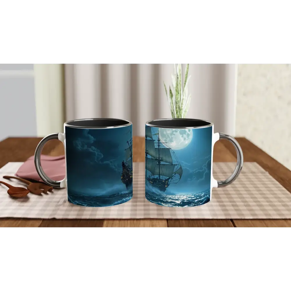 Two pirate ship mugs from Mug – Moonlit Majesty PixiOnyx Celestial Brew Vessel