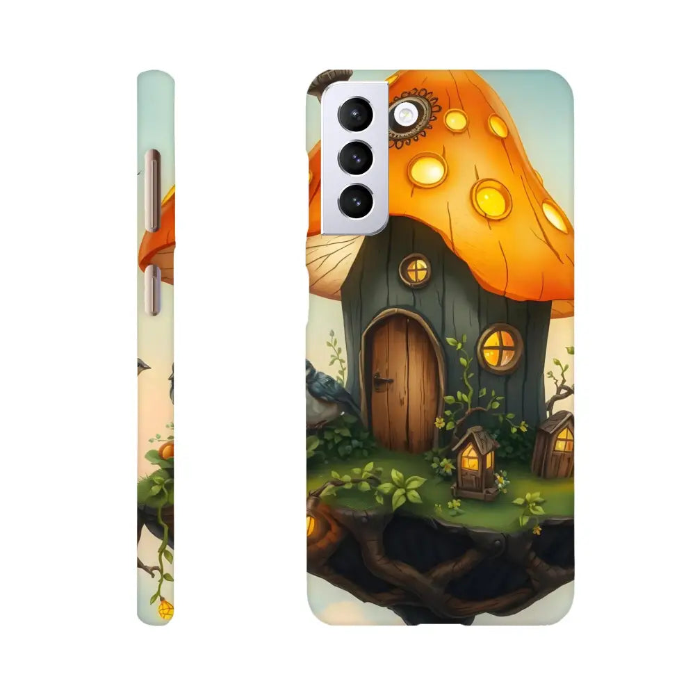 Mushroom Skyhouse Samsung Case with Lantern Loft design on PixiOnyx Slim Fantasy Cover