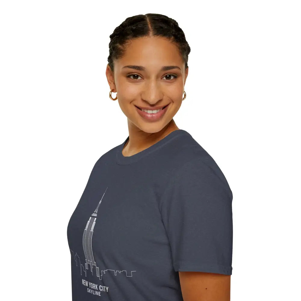 New York City Skyline T Shirt | Unisex Travel Tee Lover Gift Urban Fashion NYC Souvenir Cool Graphic