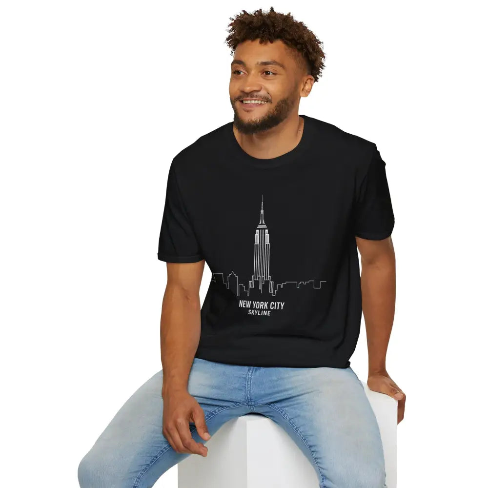 New York City Skyline T Shirt | Unisex Travel Tee Lover Gift Urban Fashion NYC Souvenir Cool Graphic