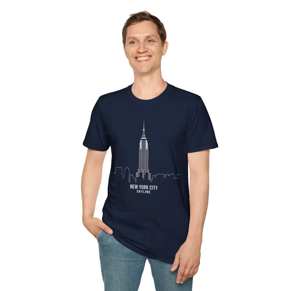 New York City Skyline T Shirt | Unisex Travel Tee Lover Gift Urban Fashion NYC Souvenir Cool Graphic