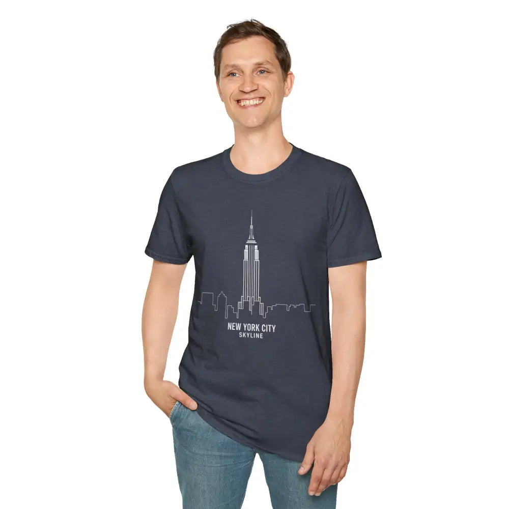 New York City Skyline T Shirt | Unisex Travel Tee Lover Gift Urban Fashion NYC Souvenir Cool Graphic