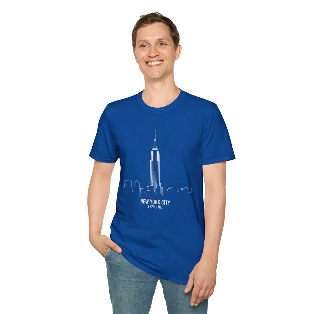 New York City Skyline T Shirt | Unisex Travel Tee Lover Gift Urban Fashion NYC Souvenir Cool Graphic