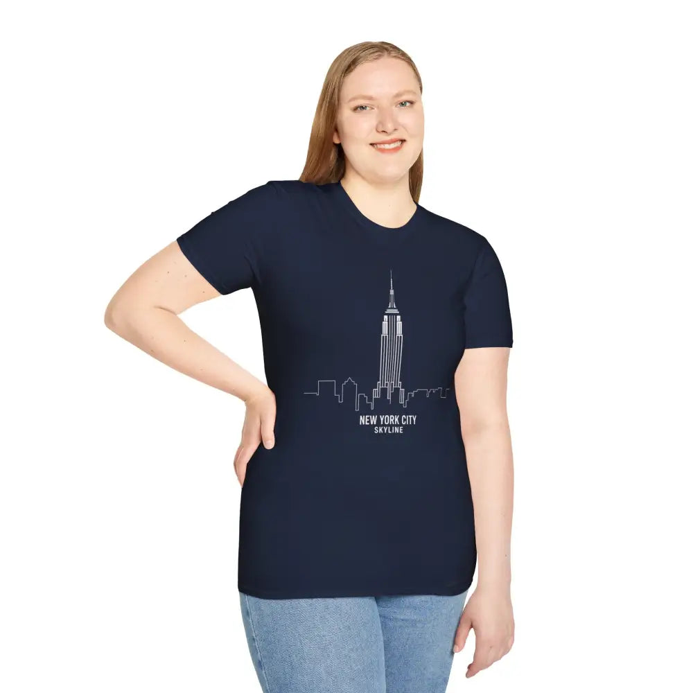 New York City Skyline T Shirt | Unisex Travel Tee Lover Gift Urban Fashion NYC Souvenir Cool Graphic
