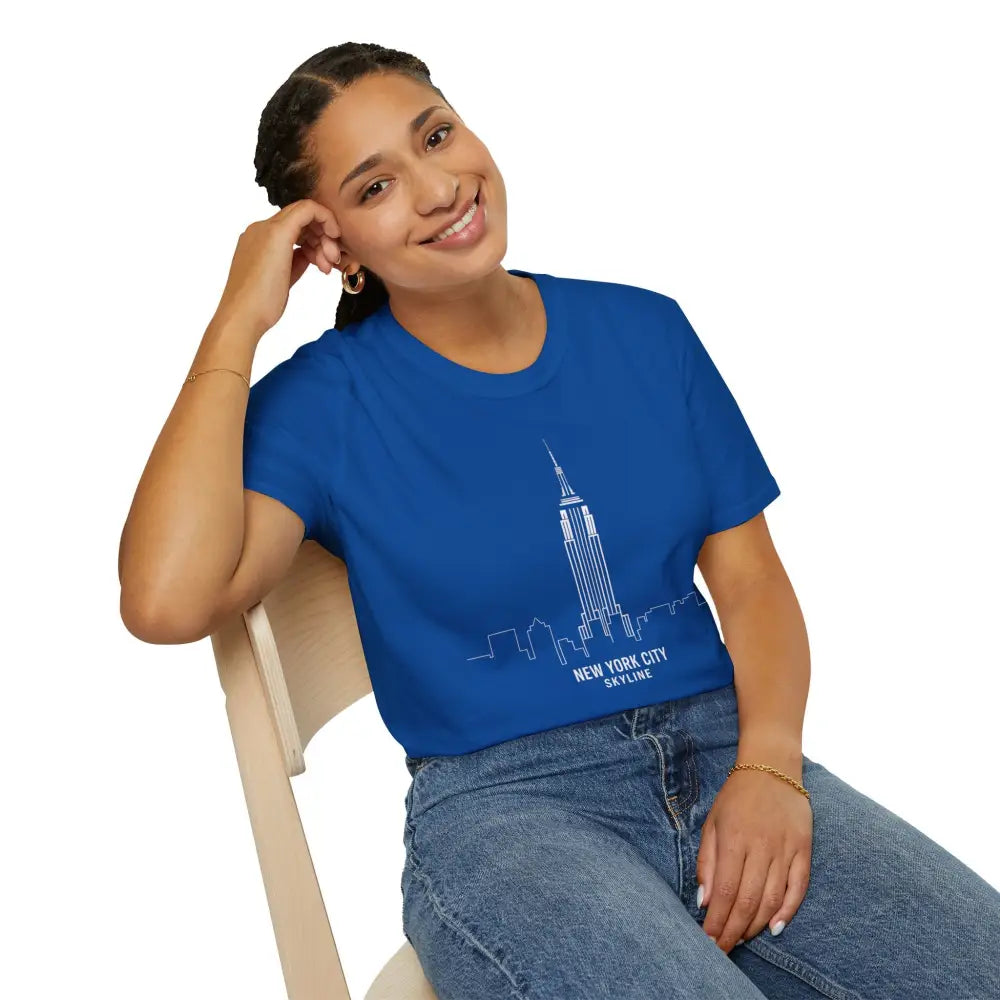 New York City Skyline T Shirt | Unisex Travel Tee Lover Gift Urban Fashion NYC Souvenir Cool Graphic
