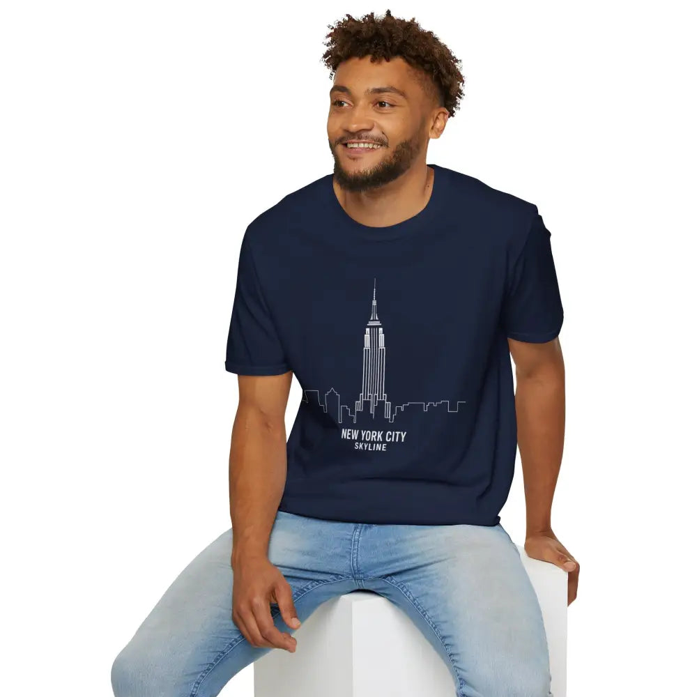 New York City Skyline T Shirt | Unisex Travel Tee Lover Gift Urban Fashion NYC Souvenir Cool Graphic