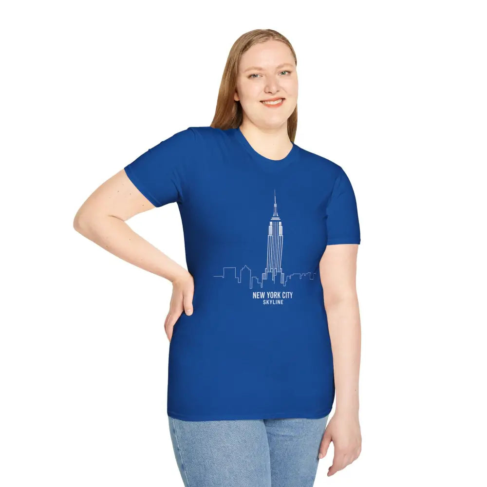 New York City Skyline T Shirt | Unisex Travel Tee Lover Gift Urban Fashion NYC Souvenir Cool Graphic