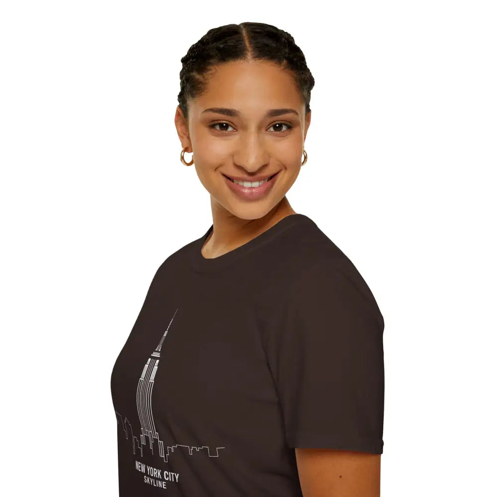 New York City Skyline T Shirt | Unisex Travel Tee Lover Gift Urban Fashion NYC Souvenir Cool Graphic