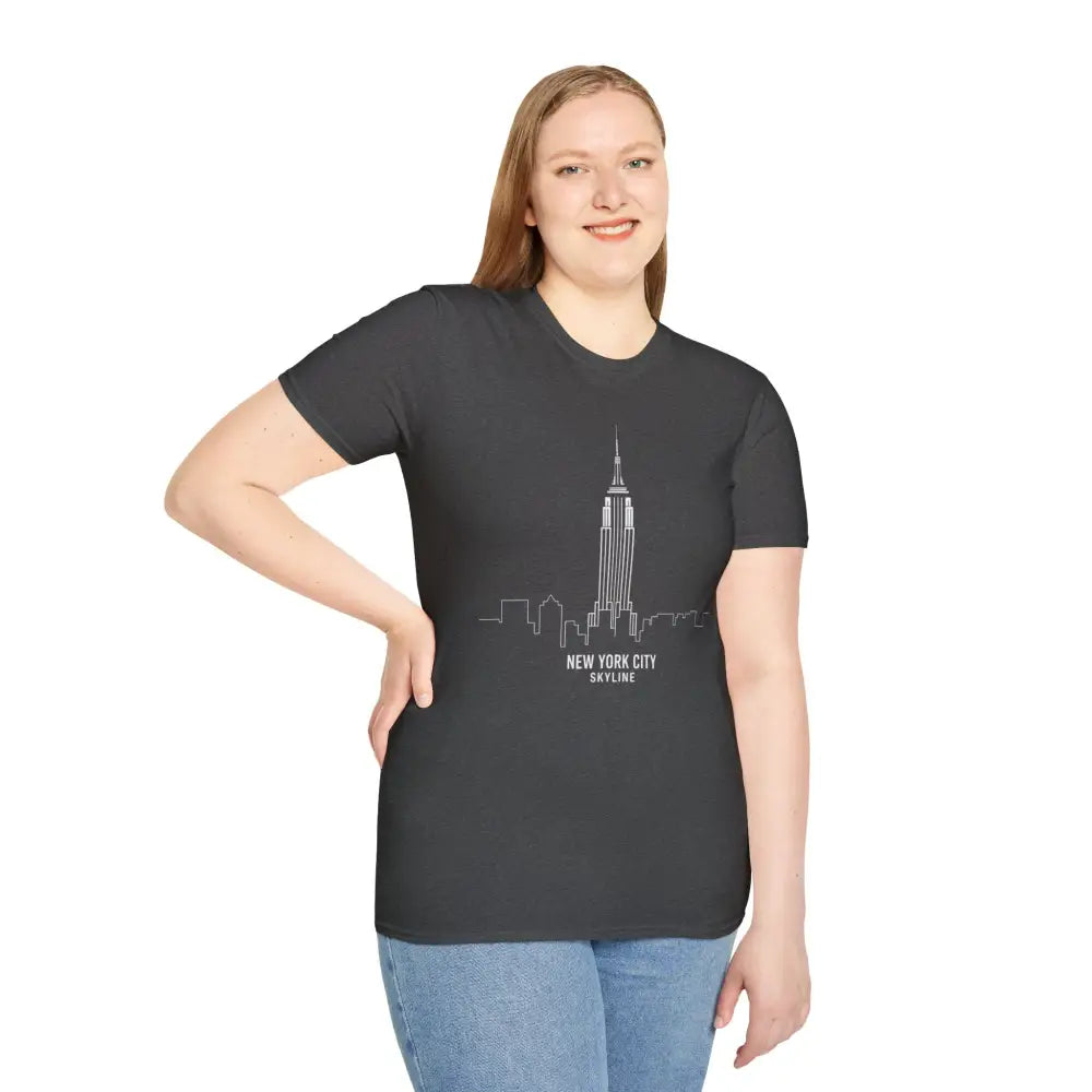 New York City Skyline T Shirt | Unisex Travel Tee Lover Gift Urban Fashion NYC Souvenir Cool Graphic