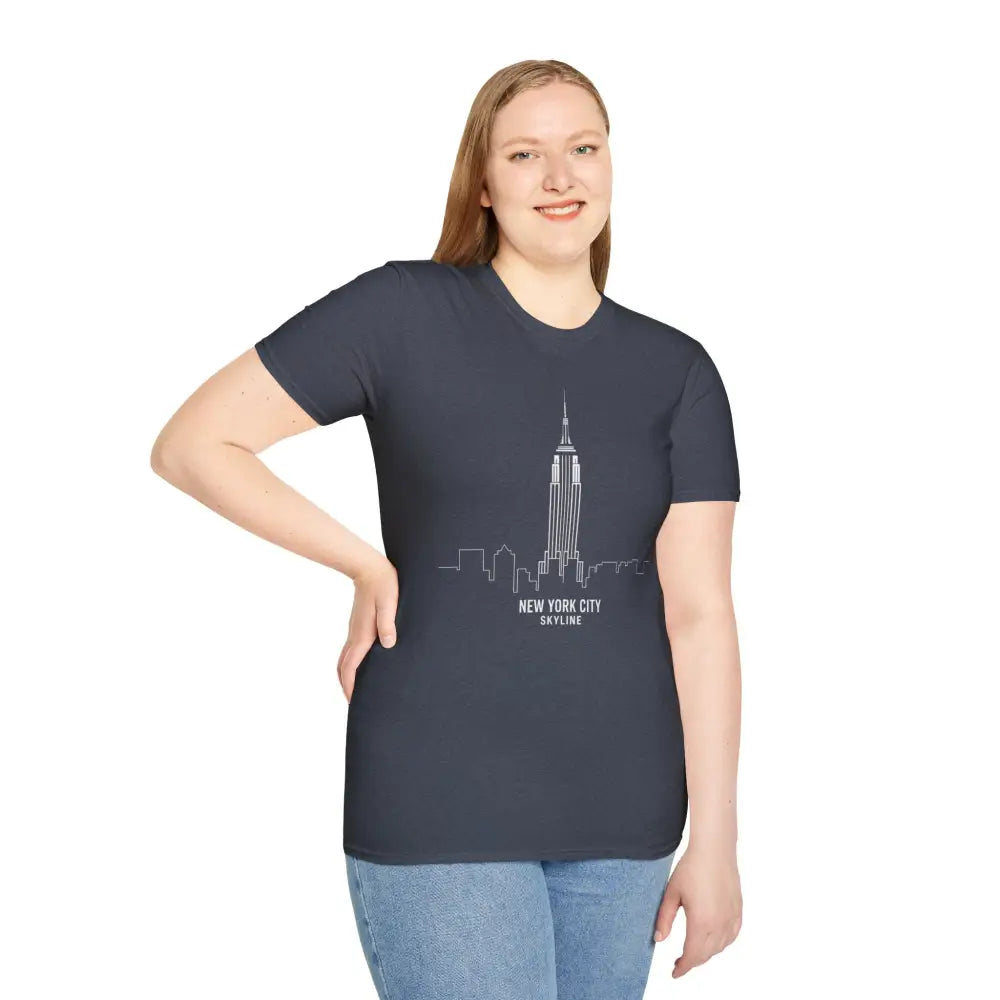 New York City Skyline T Shirt | Unisex Travel Tee Lover Gift Urban Fashion NYC Souvenir Cool Graphic