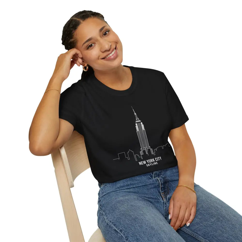 New York City Skyline T Shirt | Unisex Travel Tee Lover Gift Urban Fashion NYC Souvenir Cool Graphic