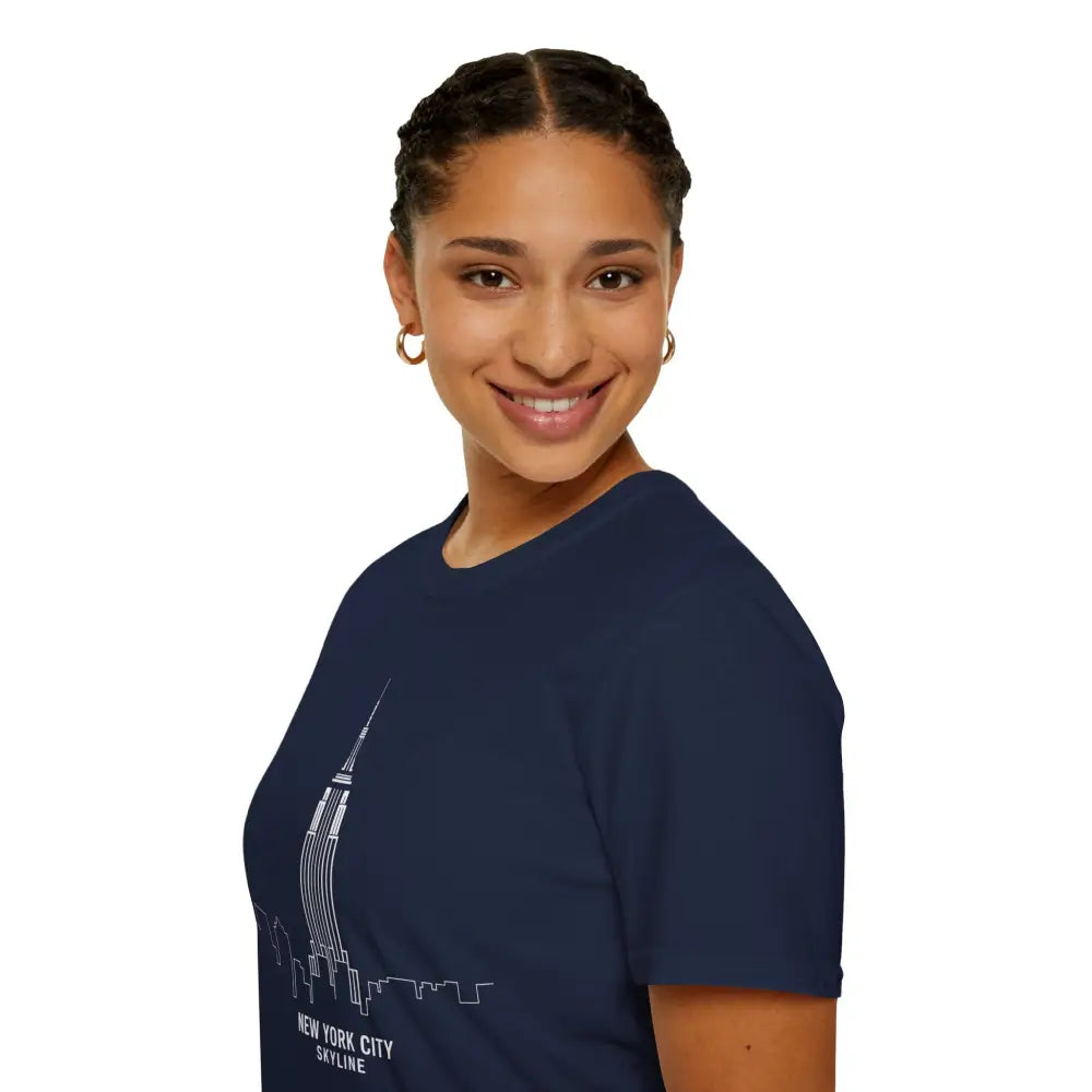 New York City Skyline T Shirt | Unisex Travel Tee Lover Gift Urban Fashion NYC Souvenir Cool Graphic
